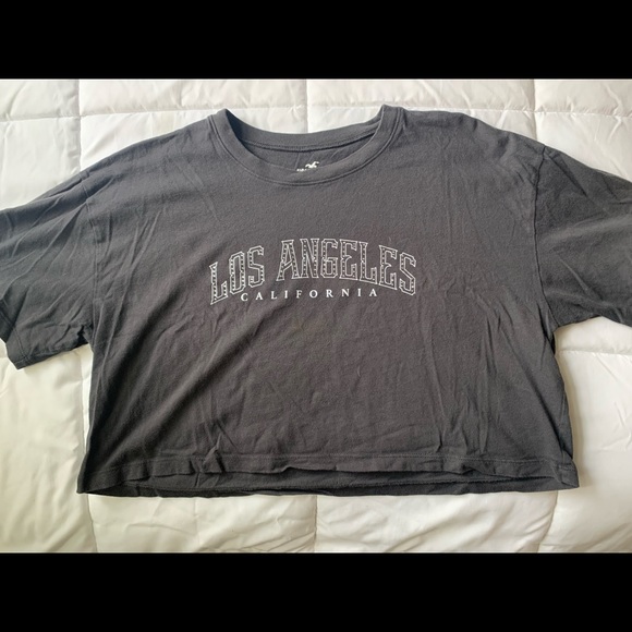 Black Los Angeles Crop Top #hollister - Picture 1 of 3